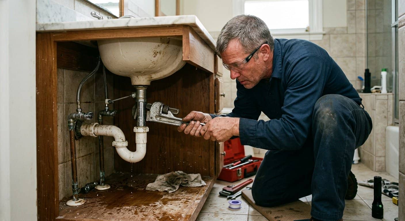 Lavabo altı gider ve vana tamiri
